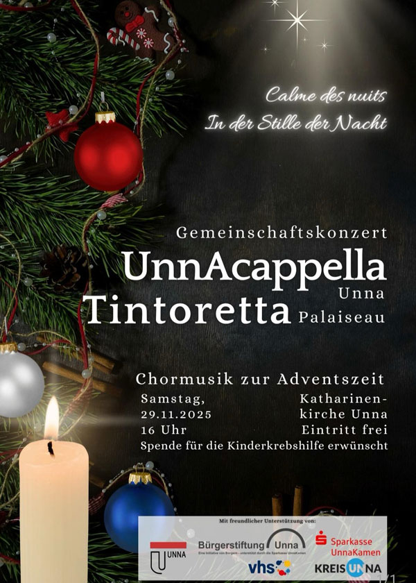 Plakat - Gemeinschaftskonzert - Unnacappella und Tintoretta